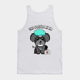 Cute schnauzer dog is a doctor Tank Top